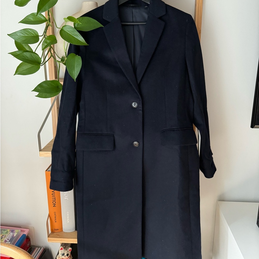 Navy lined wool coat